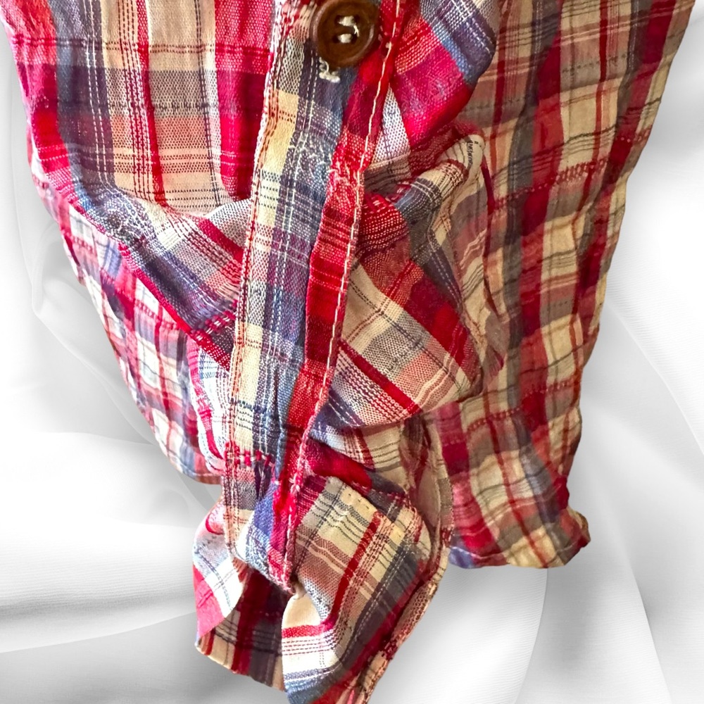 Anthropology En Crème Plaid and Flowy Cardigan Size Small (S) - Picture 5 of 7